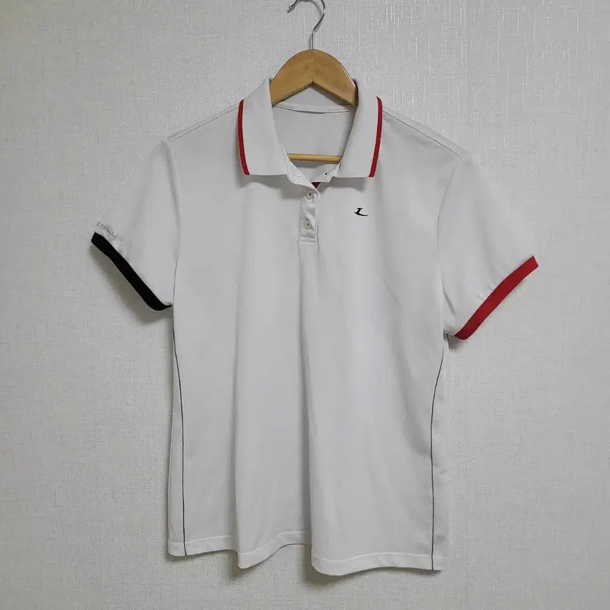 [BUNJANG] LeCAF E-Plus White Colorblock Polo Shirt / 35.르까프이플러스 화이트 배색 반팔 폴로티