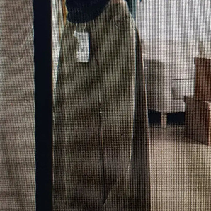 [BUNJANG] Beige High-Waist Wide Denim Pants / (해외배송)베이지 하이웨이스트 와이드 데님 바지