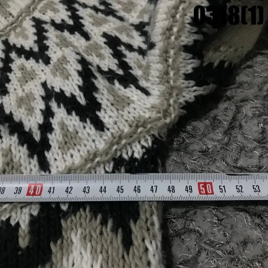 [SOLD OUT] H&amp;M 패턴 니트 스웨터 아이보리 xs