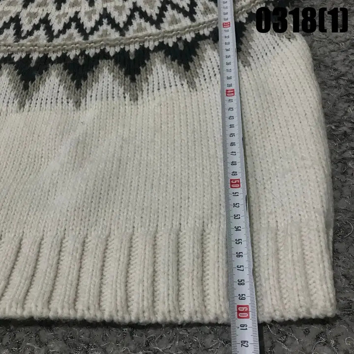 [SOLD OUT] H&amp;M 패턴 니트 스웨터 아이보리 xs