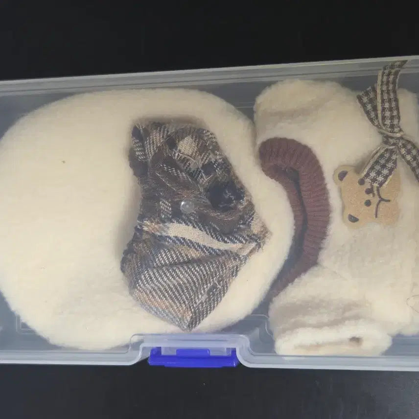 [BUNJANG] 10cm Doll Bear Beret / 10cm 인형옷 곰돌이 베레모