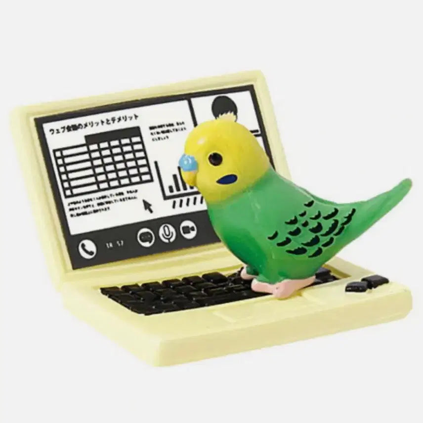 [BUNJANG] Telework Disturbing Budgie Gacha Capsule Toy (10) / 텔레워크 방해 잉꼬 앵무새 가챠 캡슐토이 (10)