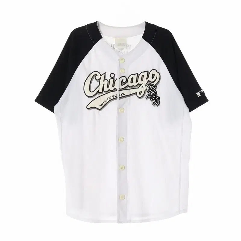 [BUNJANG] MLB Chicago White Sox Embroidered Logo Baseball Jersey / MLB 시카고 화이트삭스 자수 로고 베이스볼 져지