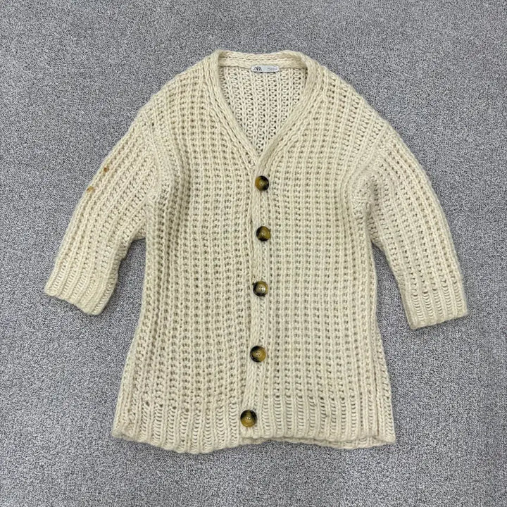 [BUNJANG] ZARA Knit Cardigan Bolero Cream / M 자라 니트 가디건 볼레로 크림 0316J