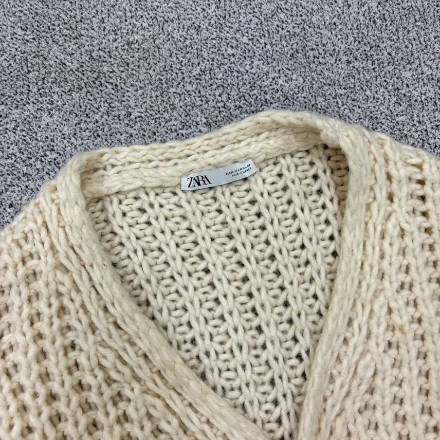 [BUNJANG] ZARA Knit Cardigan Bolero Cream / M 자라 니트 가디건 볼레로 크림 0316J
