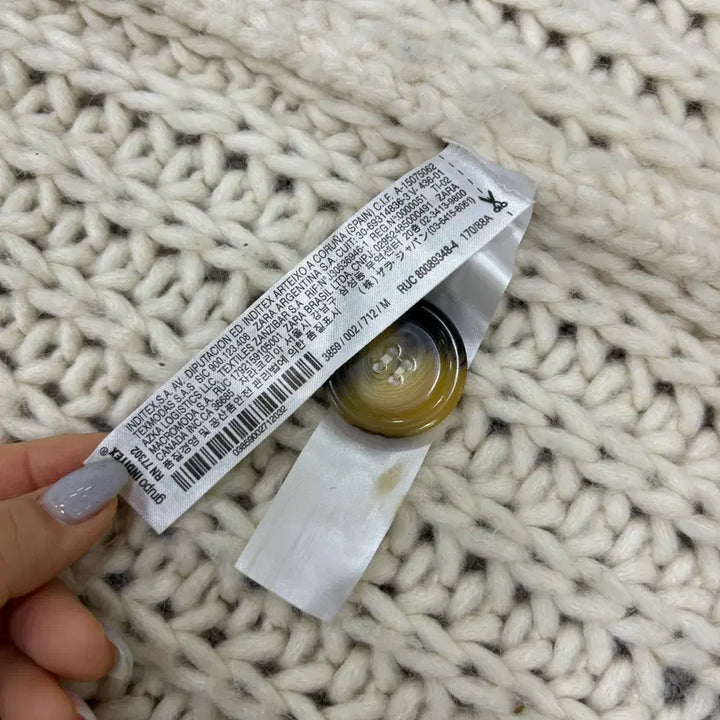 [BUNJANG] ZARA Knit Cardigan Bolero Cream / M 자라 니트 가디건 볼레로 크림 0316J