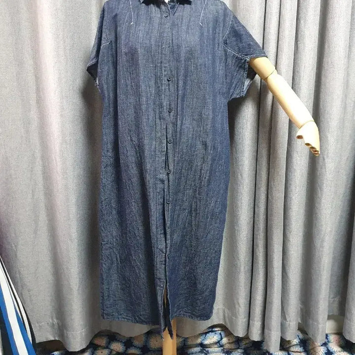 [BUNJANG] Hojian Denim Long Dress / 호지안 데님 롱 원피스