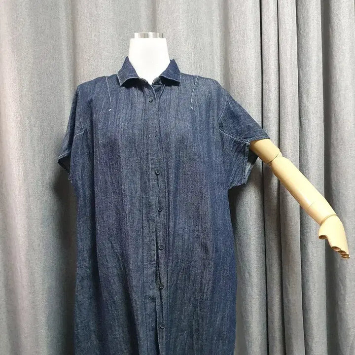 [BUNJANG] Hojian Denim Long Dress / 호지안 데님 롱 원피스