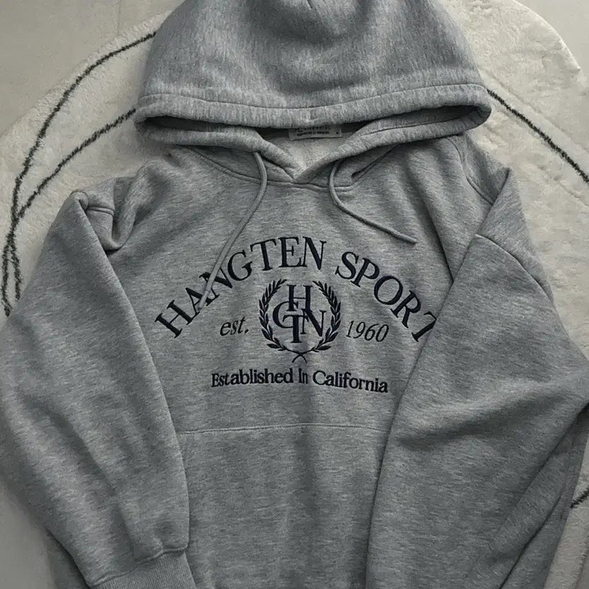 [BUNJANG] Hang Ten Sport Gray Hoodie / 행텐 스포츠 그레이 후드티