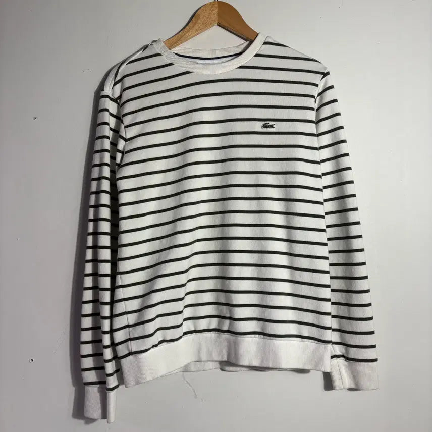 [BUNJANG] Lacoste Striped Sweatshirt / 라코스테 스트라이프 맨투맨 스웨트셔츠 (무료배송)