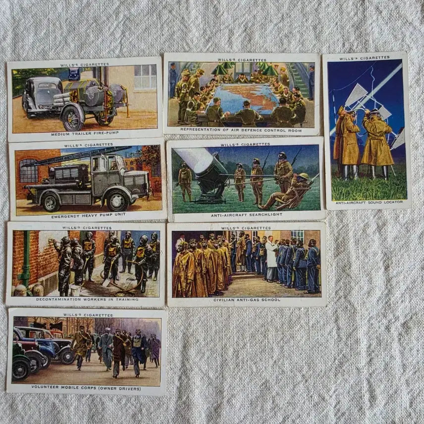 [BUNJANG] W.D. &amp; H.O. Wills Air Raid Precautions Card Set / 영국빈티지카드 유럽빈티지카드 2차세계대전 공습예방카드