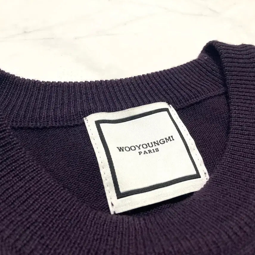 [BUNJANG] Wooyoungmi 19FW Slit Hem Knit Sweater / 우영미 19FW 밑단 절개 니트 스웨터 46, 100-105