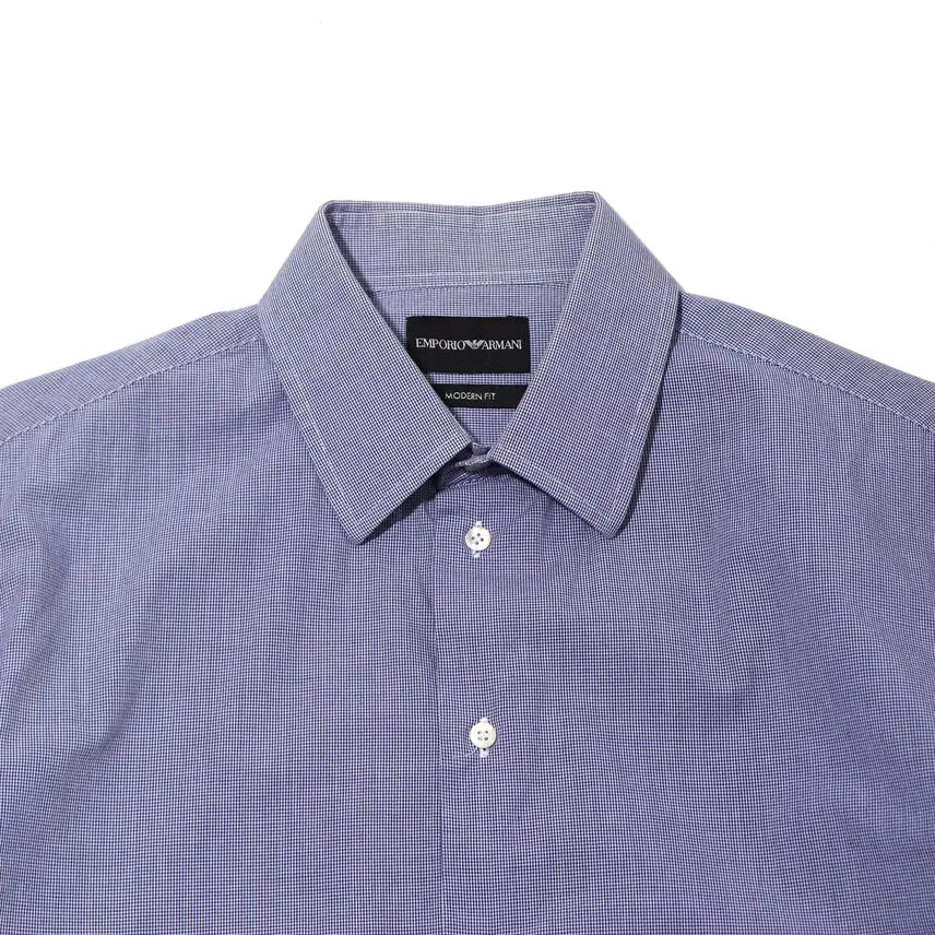 [BUNJANG] EMPORIO ARMANI Check Modern Fit Dress Shirt / EMPORIO ARMANI 체크 모던핏 드레스 셔츠 size 39