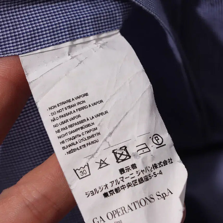 [BUNJANG] EMPORIO ARMANI Check Modern Fit Dress Shirt / EMPORIO ARMANI 체크 모던핏 드레스 셔츠 size 39