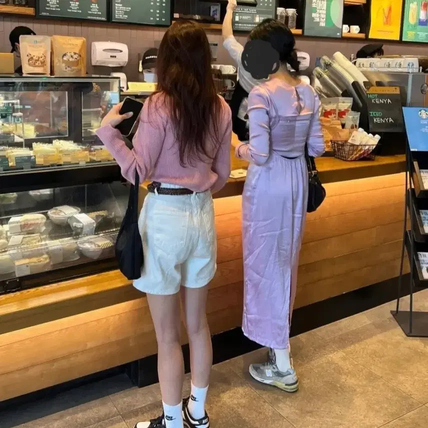 [BUNJANG] ZARA Layered Satin Long Dress Set / 여리여리핏~ 새틴 레이어드 롱원피스 세트 (이너티포함)