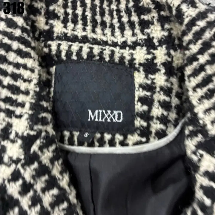 [SOLD OUT] 미쏘 체크 트위드 롱 코트