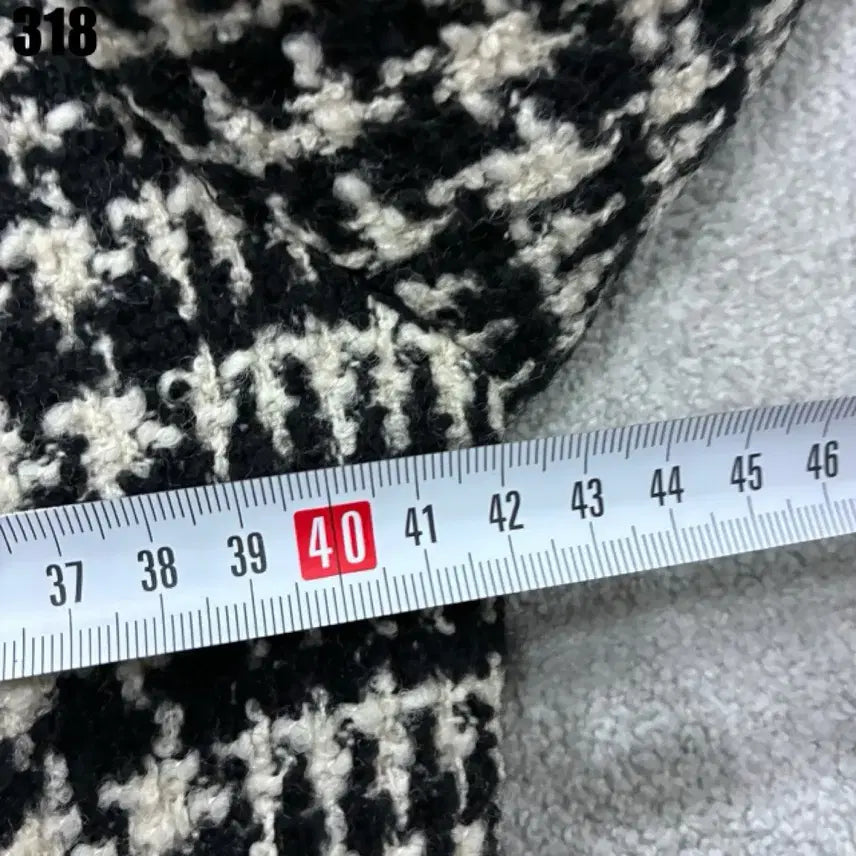 [SOLD OUT] 미쏘 체크 트위드 롱 코트