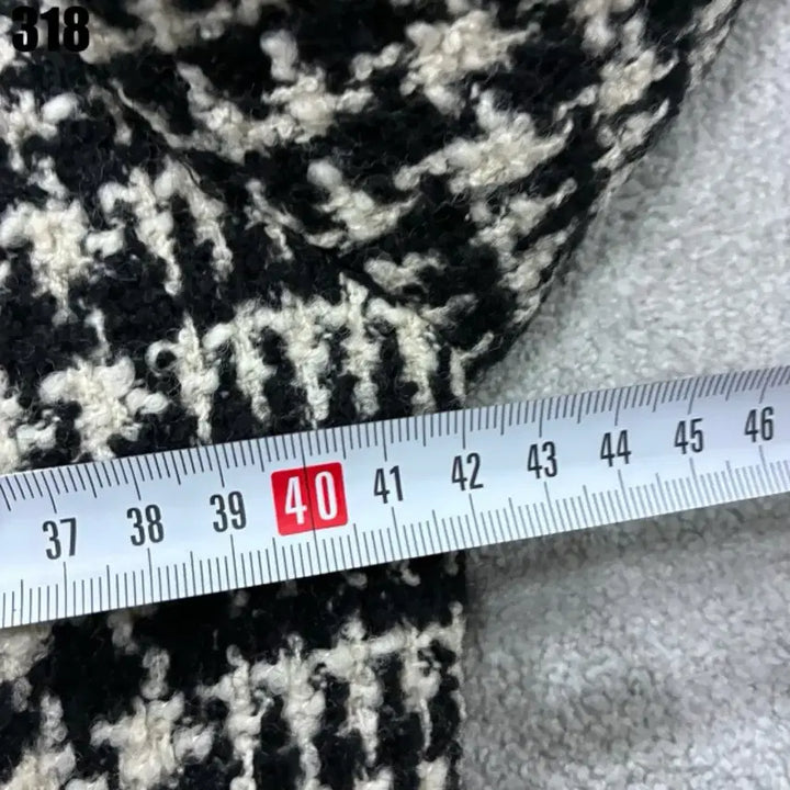 [SOLD OUT] 미쏘 체크 트위드 롱 코트