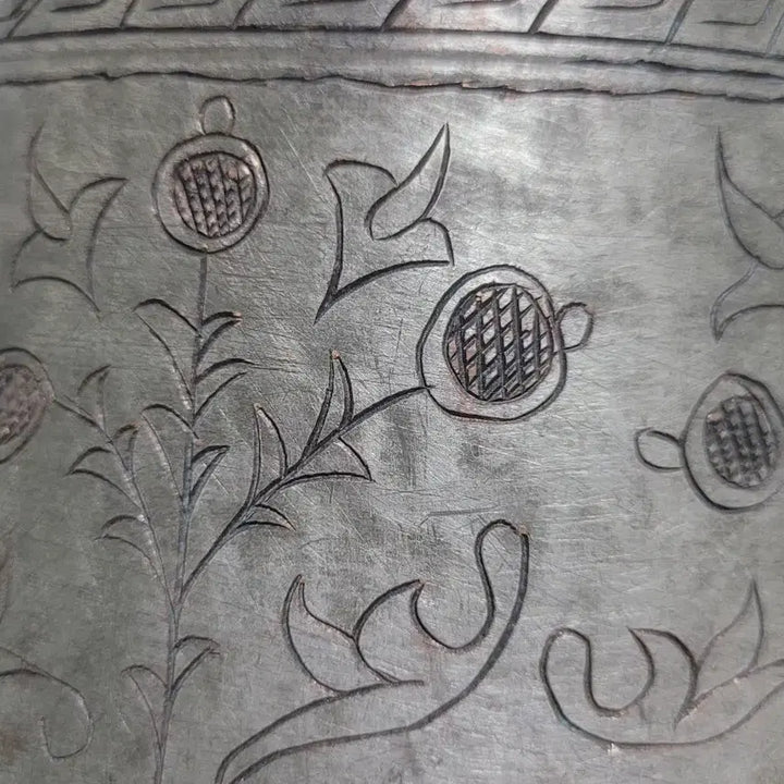 [BUNJANG] Antique Pomegranate Motif Brazier / 옛날 오래된 석류문양 화로