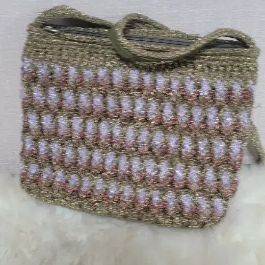 [BUNJANG] Houndstooth Check Tote Bag Black and White Handmade Bag / 하운드투스 체크 토트백 블랙 앤 화이트 헨드메이드 가방 두개