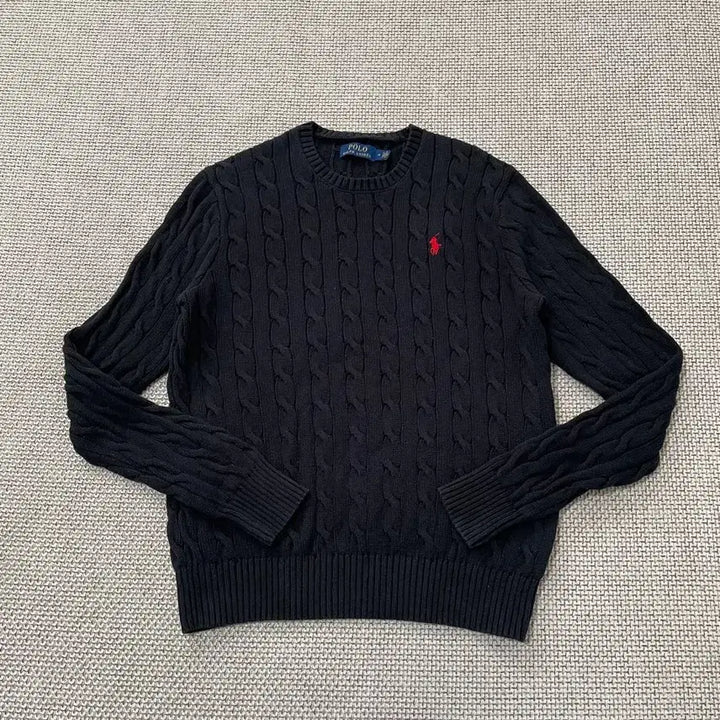 [BUNJANG] Polo Ralph Lauren Cable Knit Sweater / M 폴로 랄프로렌 과배기 라운드 니트 B.5701