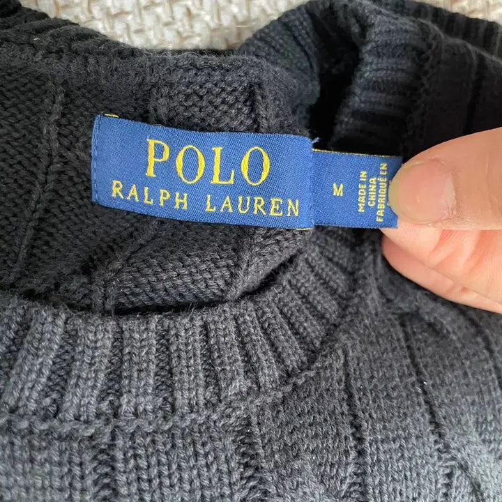 [BUNJANG] Polo Ralph Lauren Cable Knit Sweater / M 폴로 랄프로렌 과배기 라운드 니트 B.5701