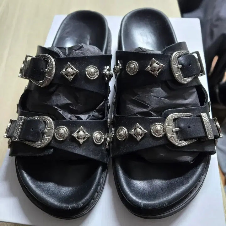 [BUNJANG] TOGA VIRILIS AJ830 Leather Slides / 토가 비릴리스 슬라이드