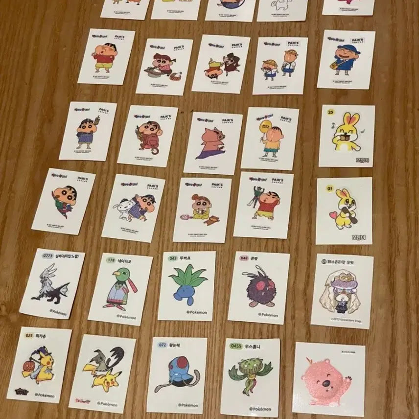 [BUNJANG] Jjanggu, Pokemon, Janmang Luffy, Boreumi Ttibuseel Collection / 짱구 포켓몬 보름이 띠부씰 모음