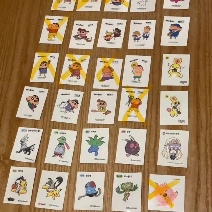 [BUNJANG] Jjanggu, Pokemon, Janmang Luffy, Boreumi Ttibuseel Collection / 짱구 포켓몬 보름이 띠부씰 모음