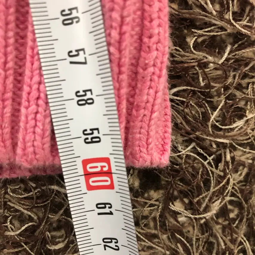 [BUNJANG] Tommy Hilfiger Pink Cable Knit Sweater / S 타미힐피거 핑크 케이블 브이넥 니트