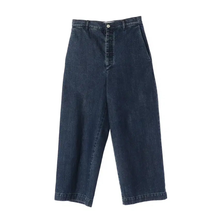 [BUNJANG] Sunnei Logo Graphic Wide Denim Pants / 써네이 로고 그래픽 와이드 데님팬츠