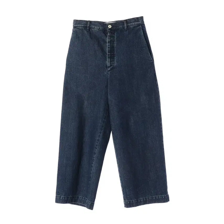 [BUNJANG] Sunnei Logo Graphic Wide Denim Pants / 써네이 로고 그래픽 와이드 데님팬츠