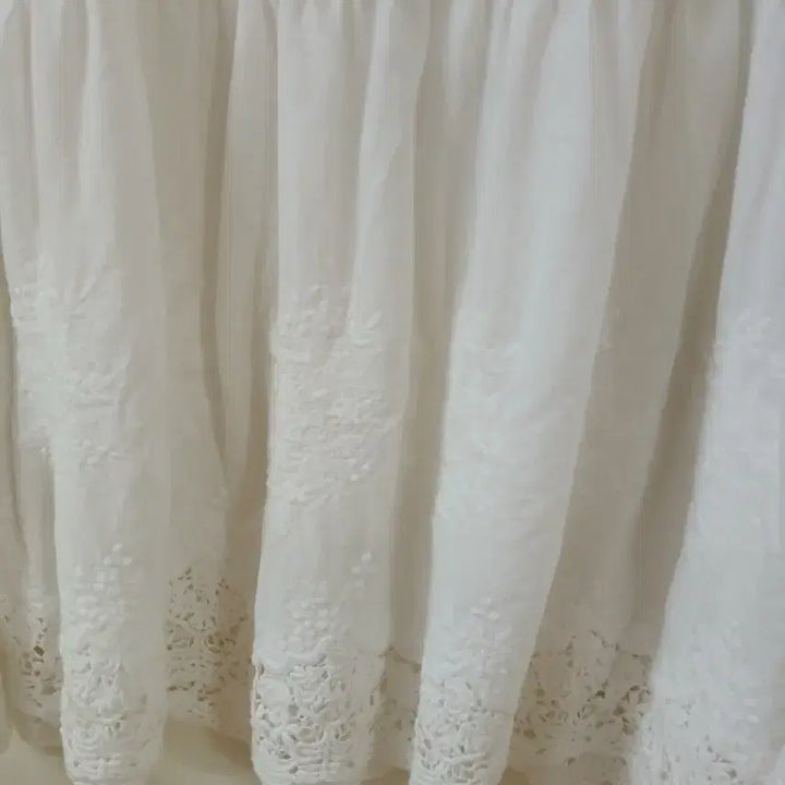 [BUNJANG] New Sleeveless Lace Dress / 새제품 면 나시 민소매 레이스 원피스 가슴단면 55센티정도