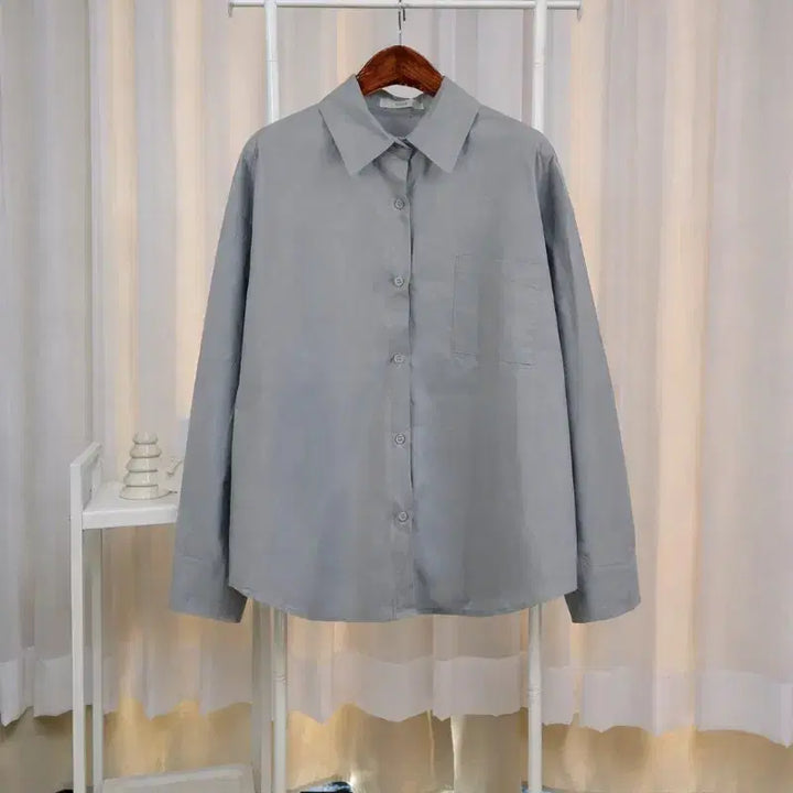 [BUNJANG] Square Pocket Loose Fit Cotton Shirt / 스퀘어 포켓 루즈핏 셔츠