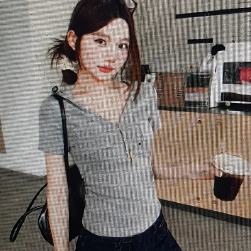[BUNJANG] Hooded Short Sleeve T-shirt (3 Colors) / (해외배송)후드 반팔 티셔츠 3컬러
