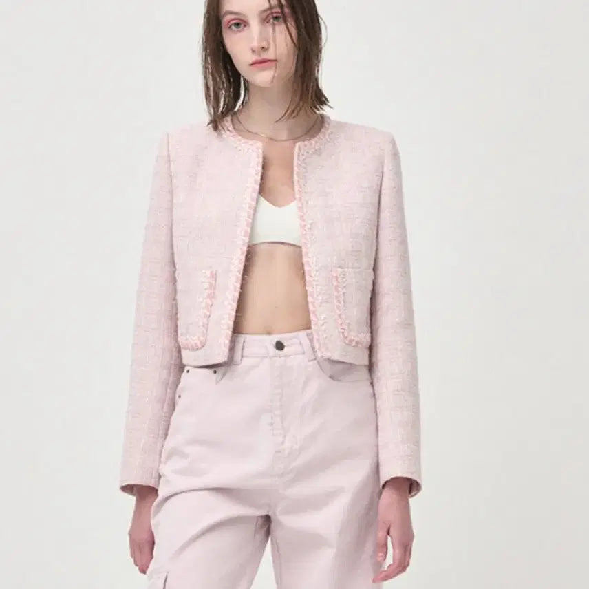 [BUNJANG] Etmont Tweed Cropped Jacket / 에트몽 트위드 자켓