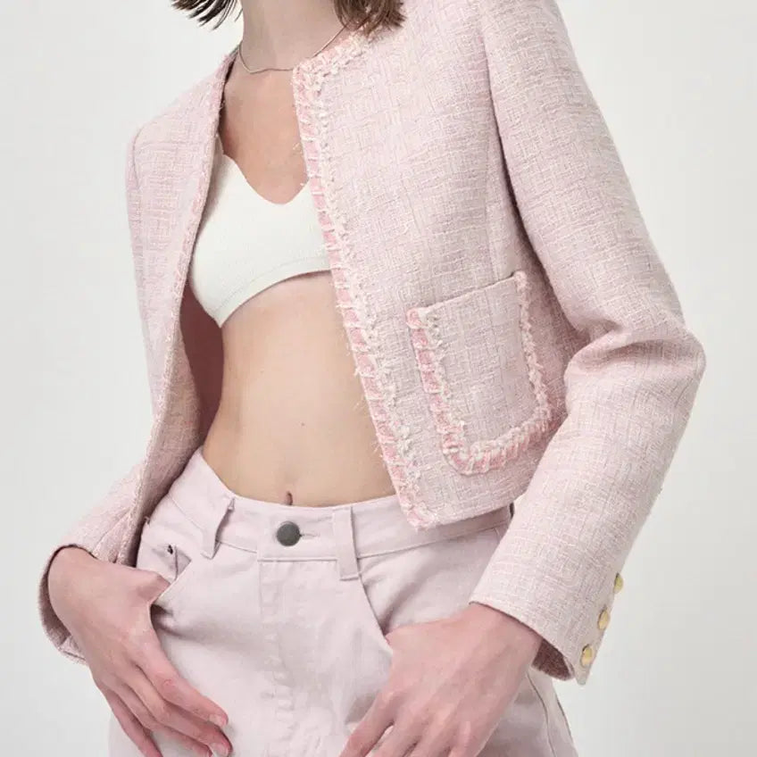 [BUNJANG] Etmont Tweed Cropped Jacket / 에트몽 트위드 자켓