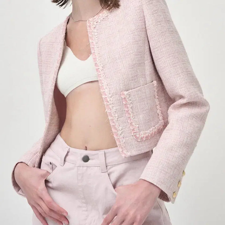 [BUNJANG] Etmont Tweed Cropped Jacket / 에트몽 트위드 자켓
