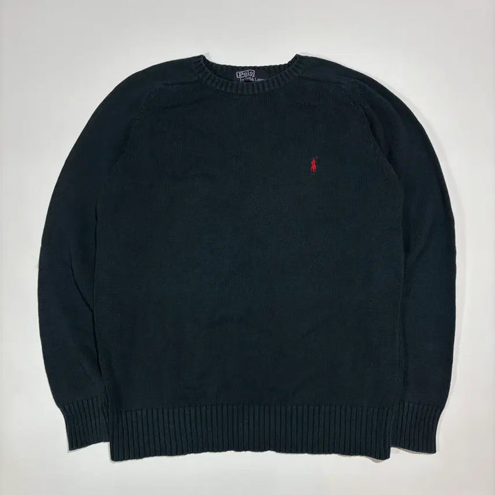 [BUNJANG] Polo Ralph Lauren Black Cotton Knit Sweater / 폴로랄프로렌 블랙 코튼 니트