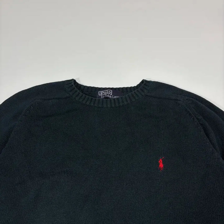 [BUNJANG] Polo Ralph Lauren Black Cotton Knit Sweater / 폴로랄프로렌 블랙 코튼 니트