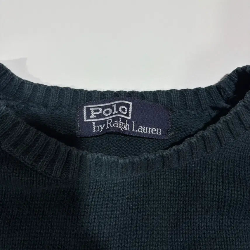 [BUNJANG] Polo Ralph Lauren Black Cotton Knit Sweater / 폴로랄프로렌 블랙 코튼 니트