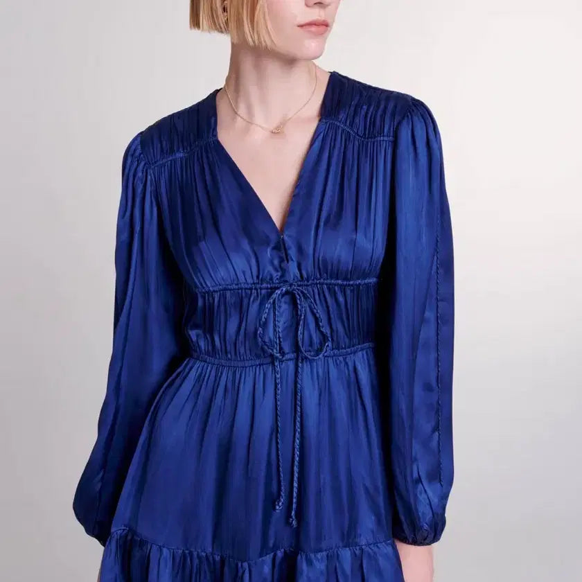 [BUNJANG] Maje Satin Mini Dress / 마쥬 새틴 원피스34