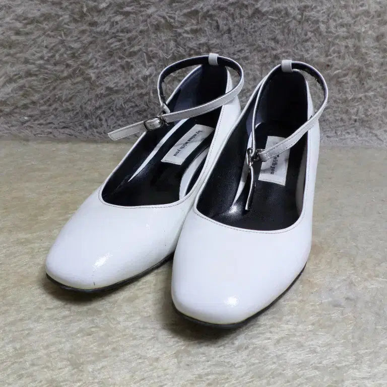 [BUNJANG] ByMina Mary Jane Pumps - White, 5cm Heels / 후루룩구제 225 바이미나 구두 펌프스 메리제인 중고 신발 화이트 굽5