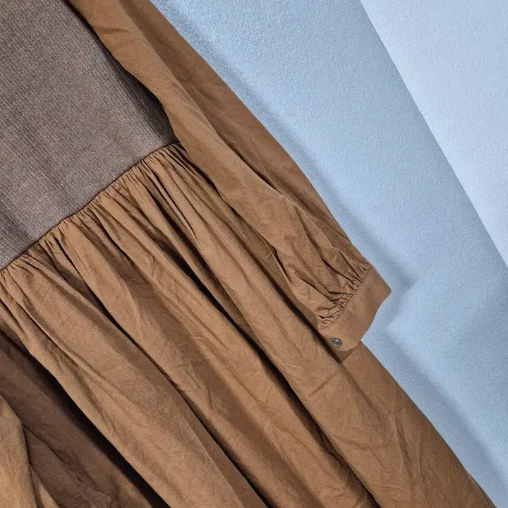 [BUNJANG] eje Layered Shirred Cotton Dress / eje 퍼프소매 레이어드 셔링 면원피스 66