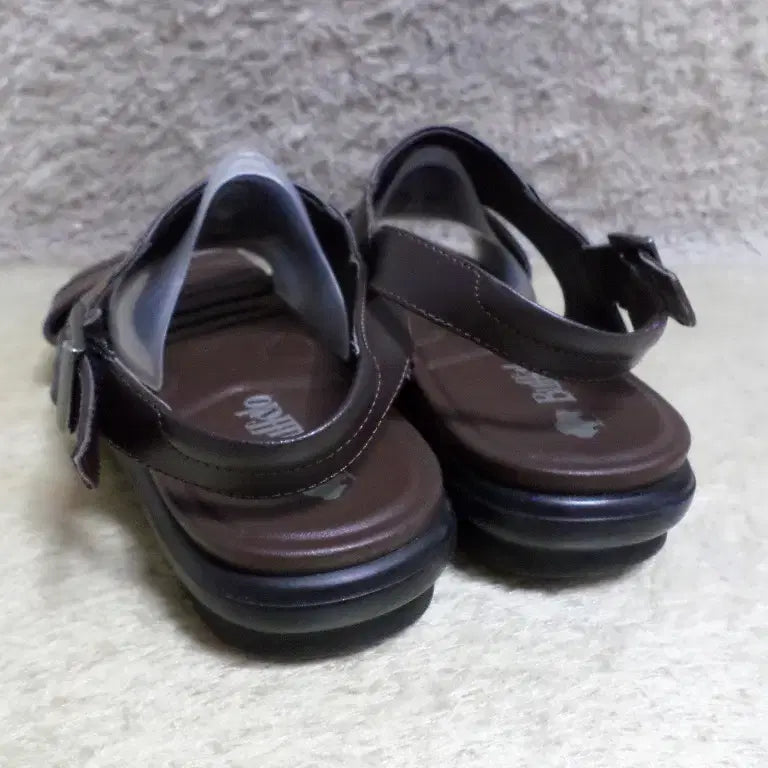 [BUNJANG] Fururuk Vintage Buffalo Leather Slippers / 후루룩구제 275 버팔로 조리 슬리퍼 중고 신발 브라운 소가죽