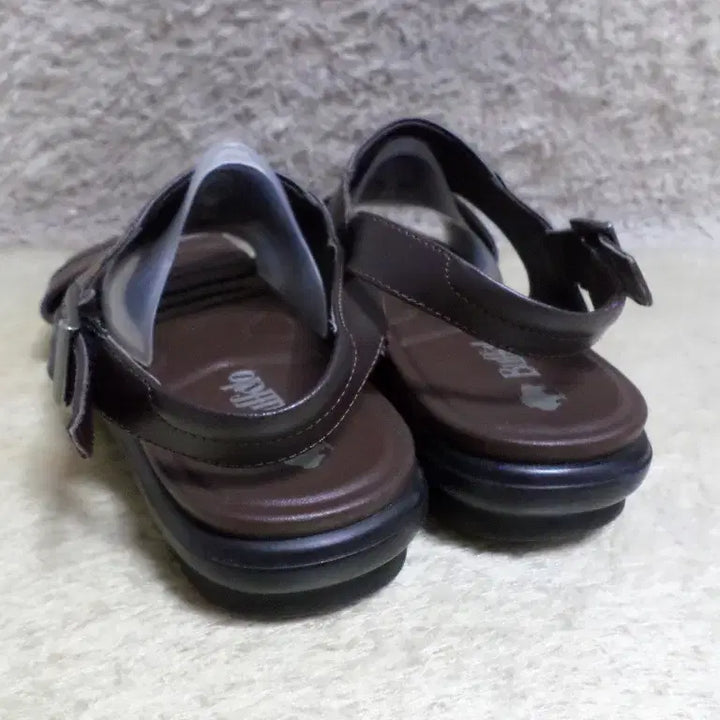 [BUNJANG] Fururuk Vintage Buffalo Leather Slippers / 후루룩구제 275 버팔로 조리 슬리퍼 중고 신발 브라운 소가죽