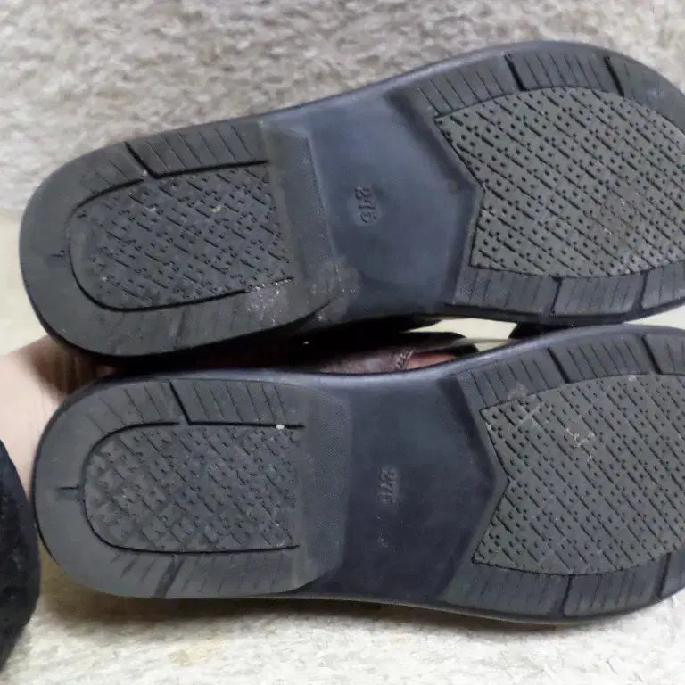 [BUNJANG] Fururuk Vintage Buffalo Leather Slippers / 후루룩구제 275 버팔로 조리 슬리퍼 중고 신발 브라운 소가죽