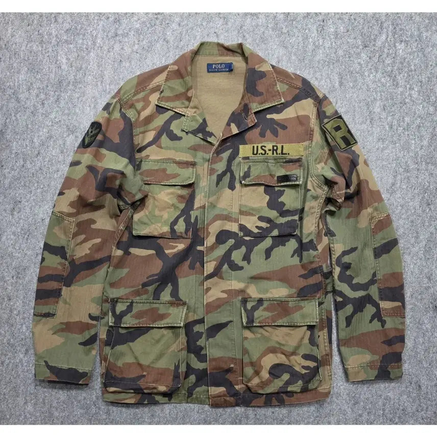 [BUNJANG] Polo Ralph Lauren Camouflage Military Jacket S / 폴로 랄프로렌 카모플라쥬 밀리터리 자켓 S