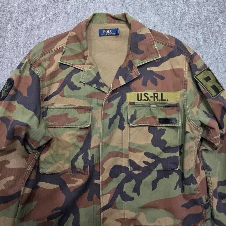 [BUNJANG] Polo Ralph Lauren Camouflage Military Jacket S / 폴로 랄프로렌 카모플라쥬 밀리터리 자켓 S