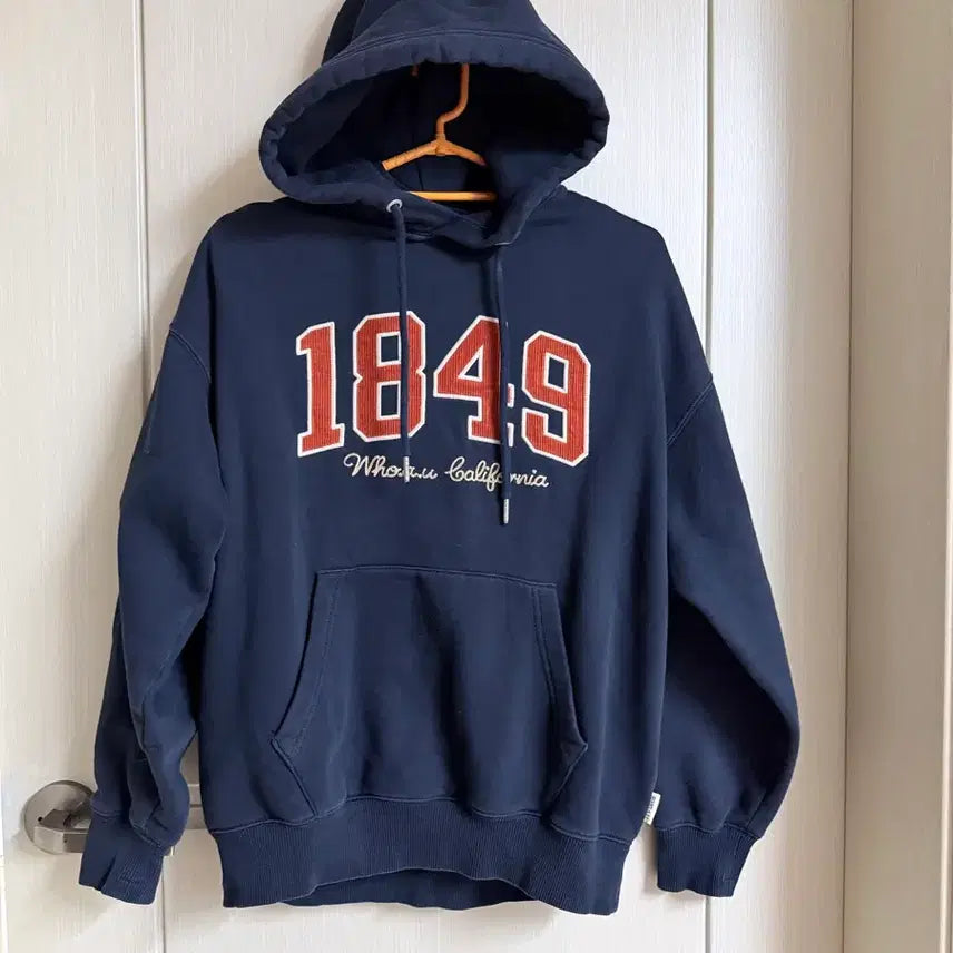 [BUNJANG] Who.A.U 1849 Navy Hoodie (S) / 후아유1849 후드 네이비 코듀로이 후드긴팔(s)